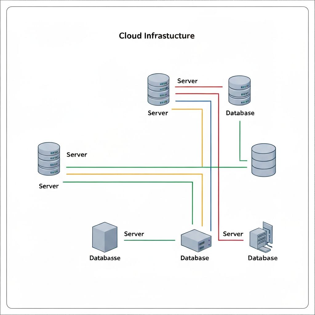Technology infrastructure illustration