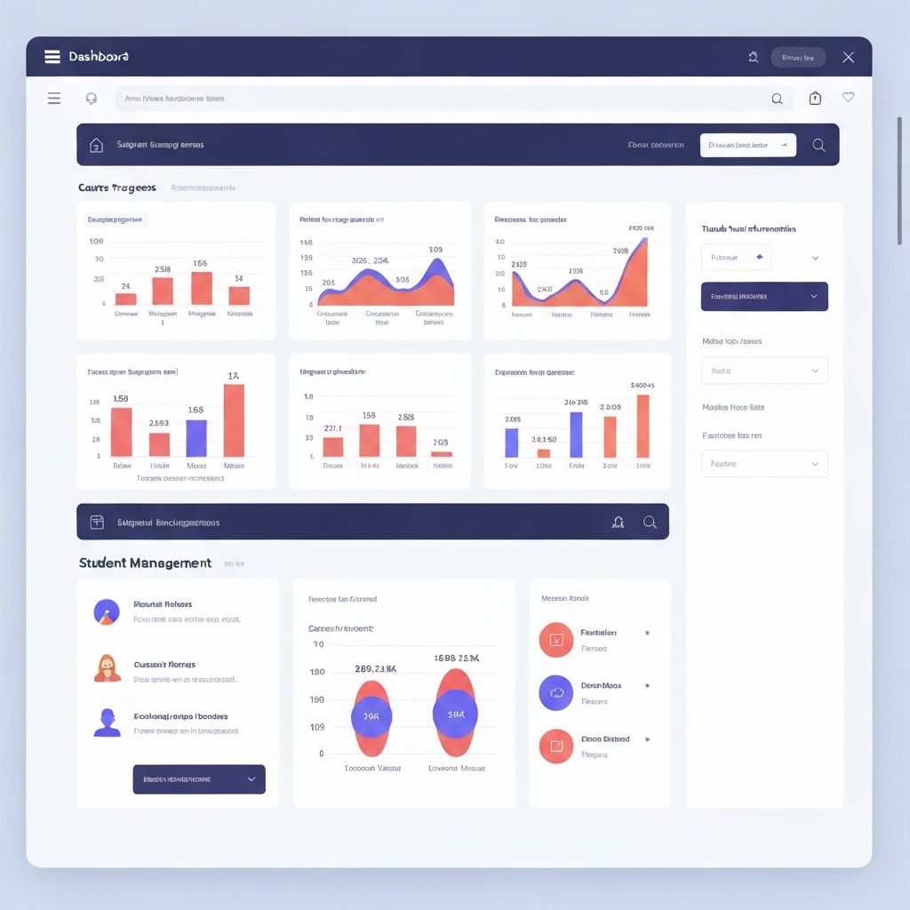 Platform dashboard with learning and operations widgets