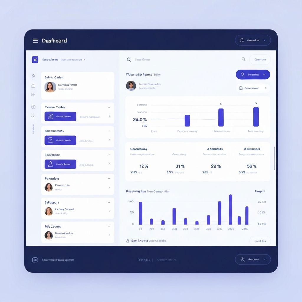 Platform dashboard showing courses, live classes, and analytics